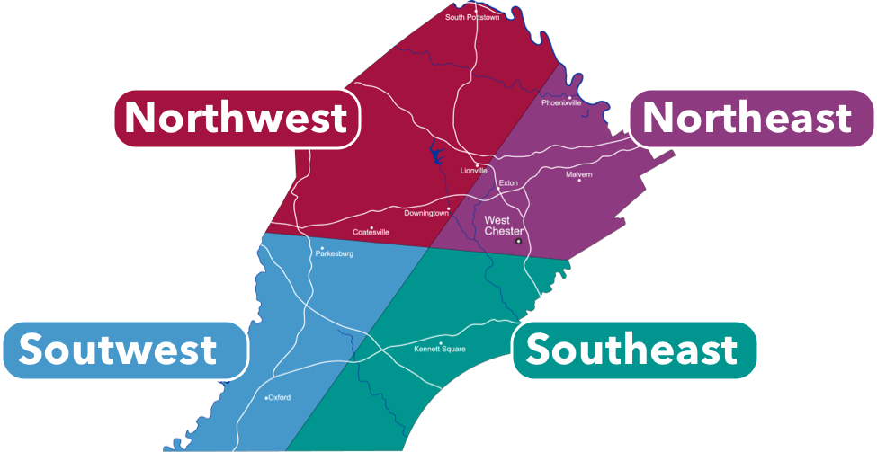 Chester County Region Map